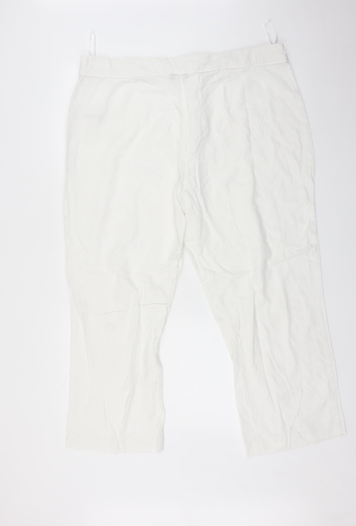 BHS Womens White   Trousers  Size 22 L28 in
