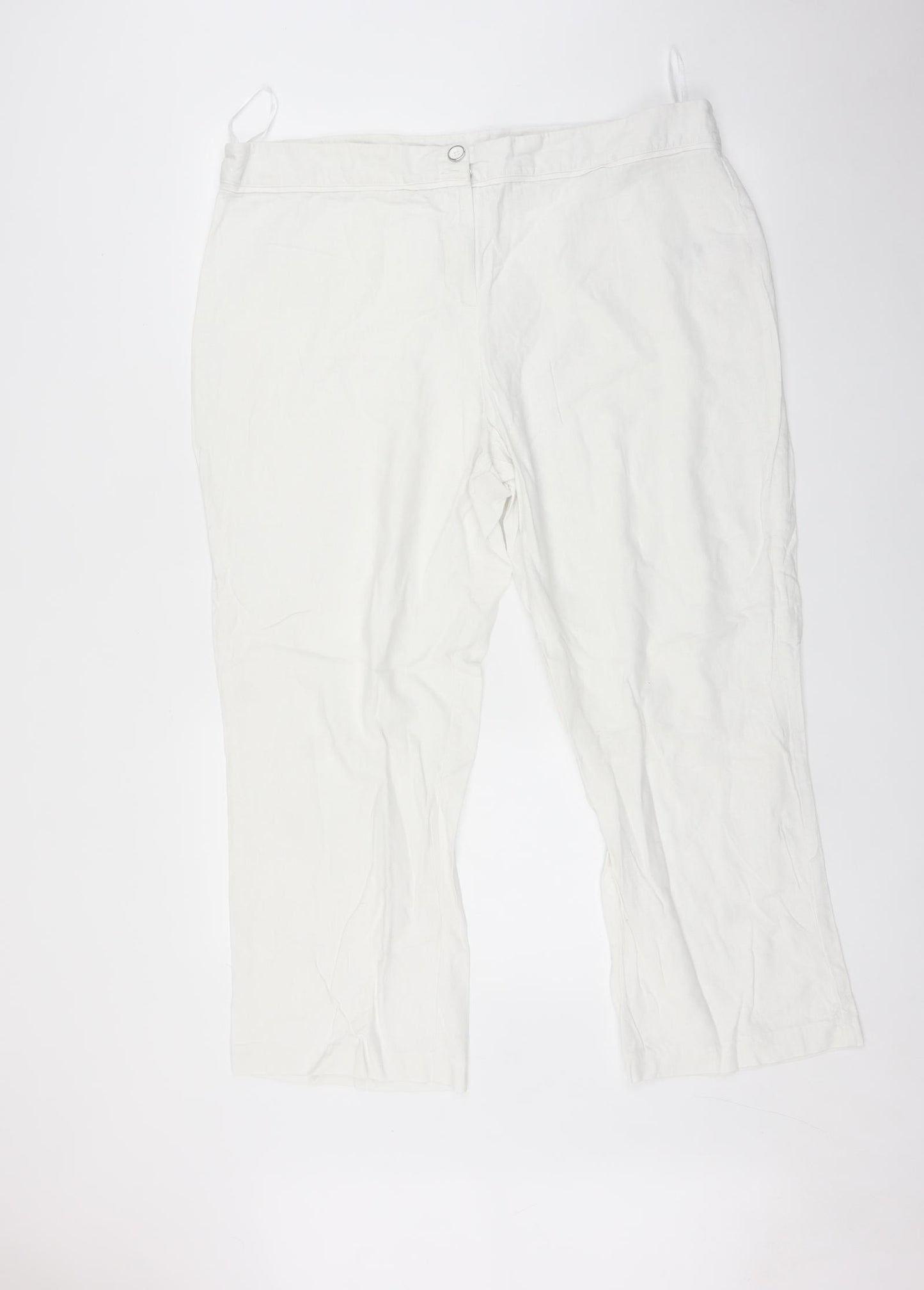 BHS Womens White   Trousers  Size 22 L28 in