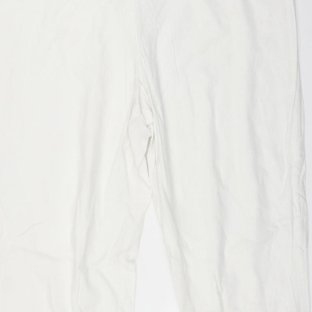 BHS Womens White   Trousers  Size 22 L28 in