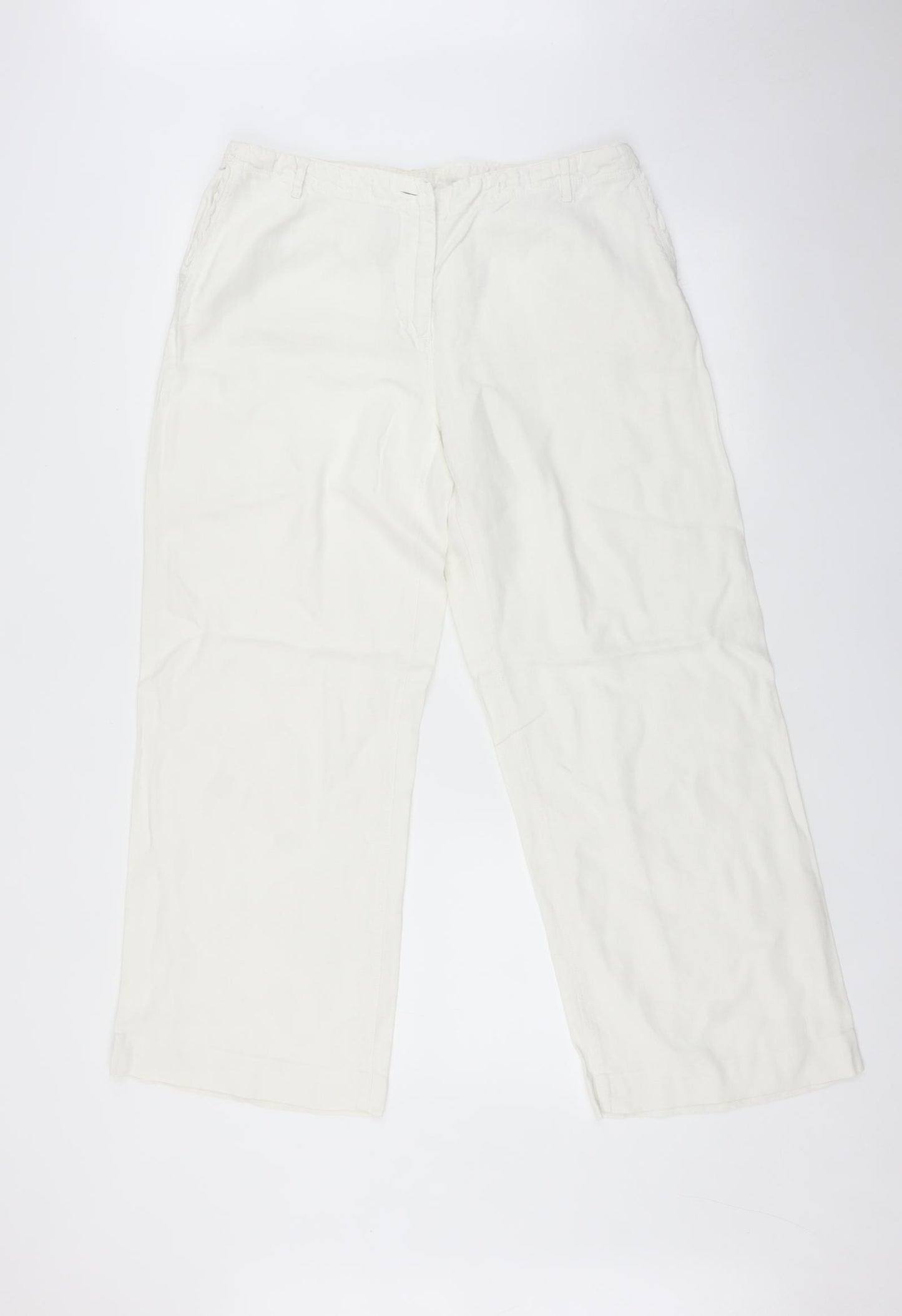 Monsoon Womens White   Windbreaker Trousers Size 12 L30 in
