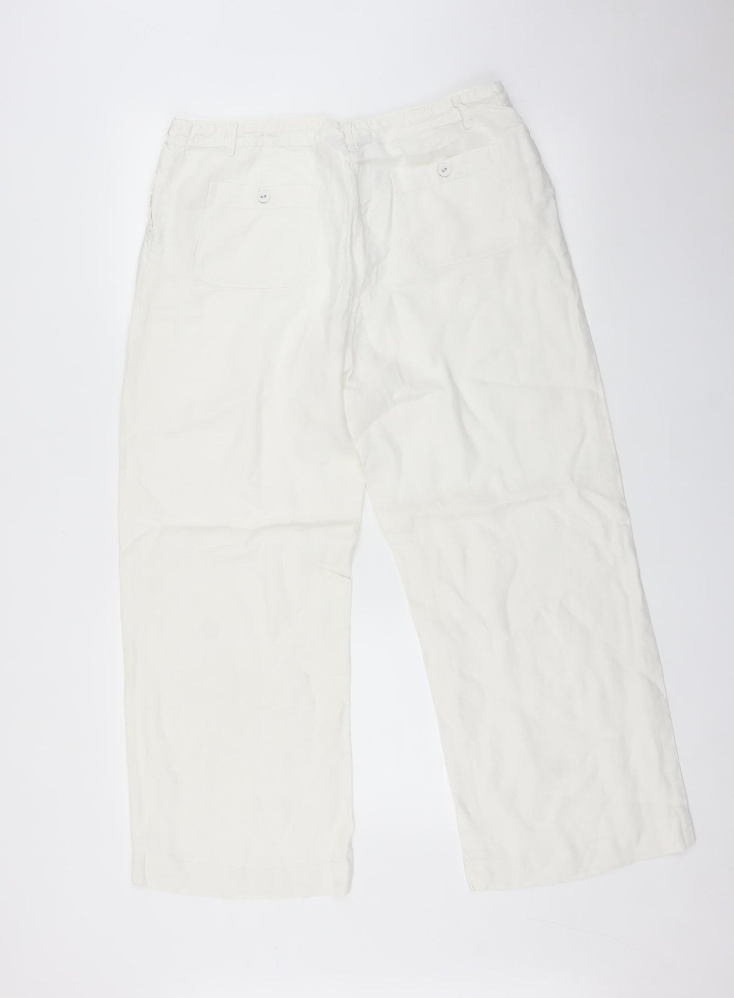 Monsoon Womens White   Windbreaker Trousers Size 12 L30 in