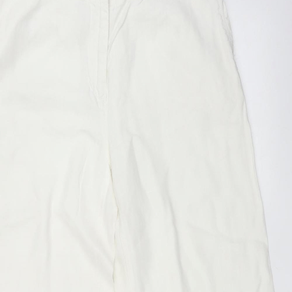 Monsoon Womens White   Windbreaker Trousers Size 12 L30 in