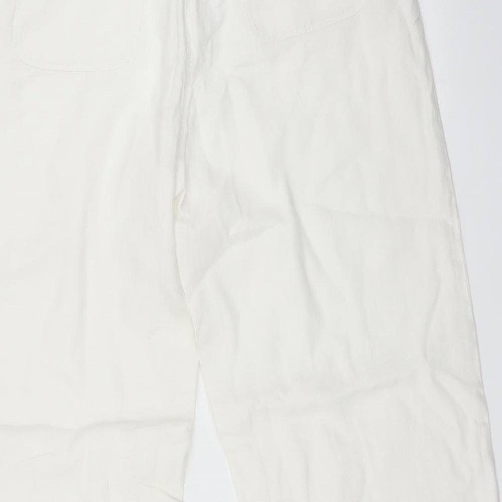 Monsoon Womens White   Windbreaker Trousers Size 12 L30 in