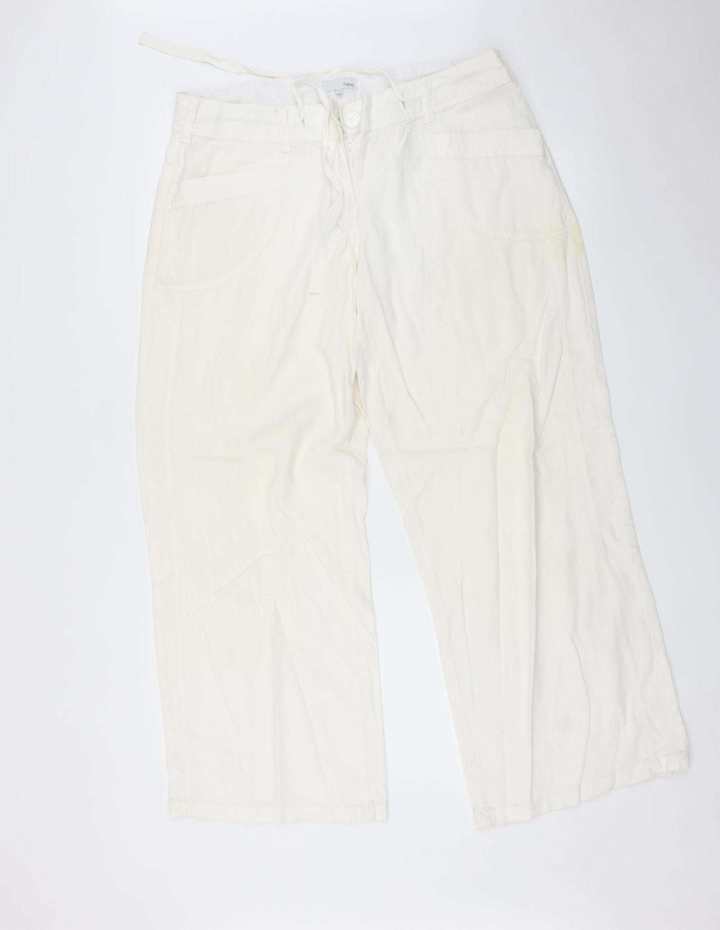 NEXT Womens White   Trousers  Size 16 L30 in