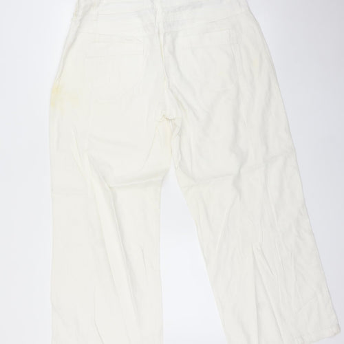 NEXT Womens White   Trousers  Size 16 L30 in