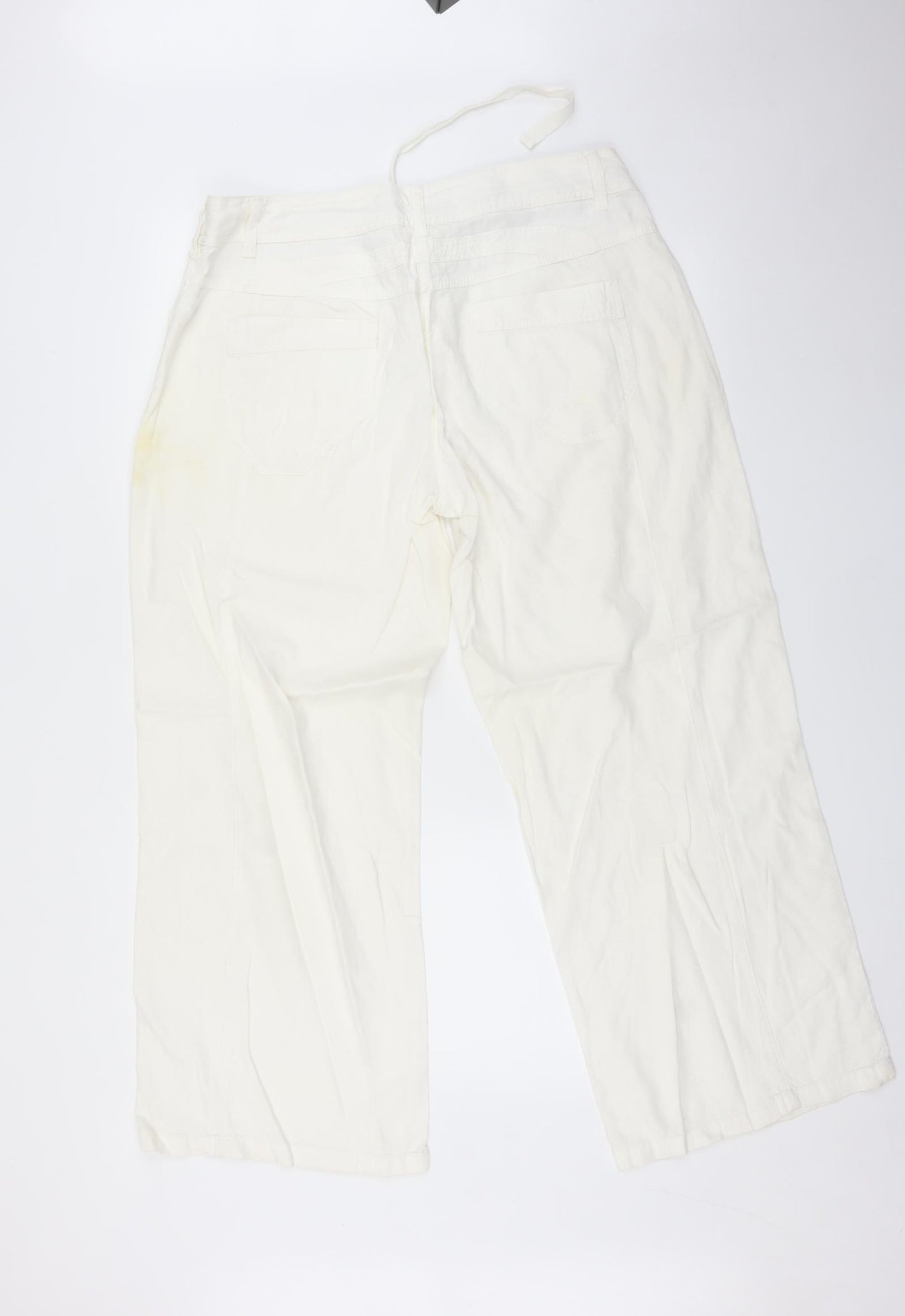 NEXT Womens White   Trousers  Size 16 L30 in