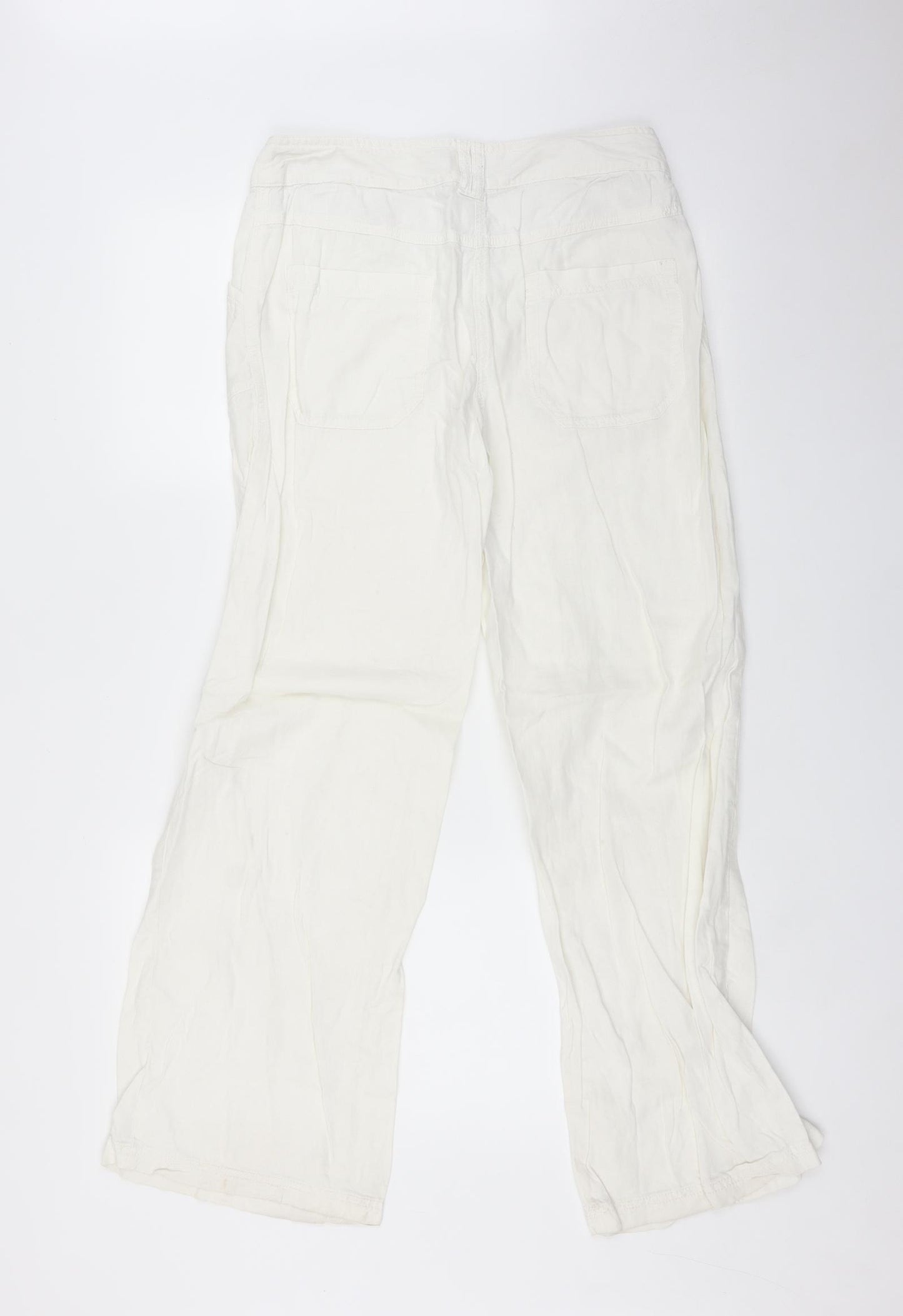 NEXT Womens White   Trousers  Size 10 L30 in