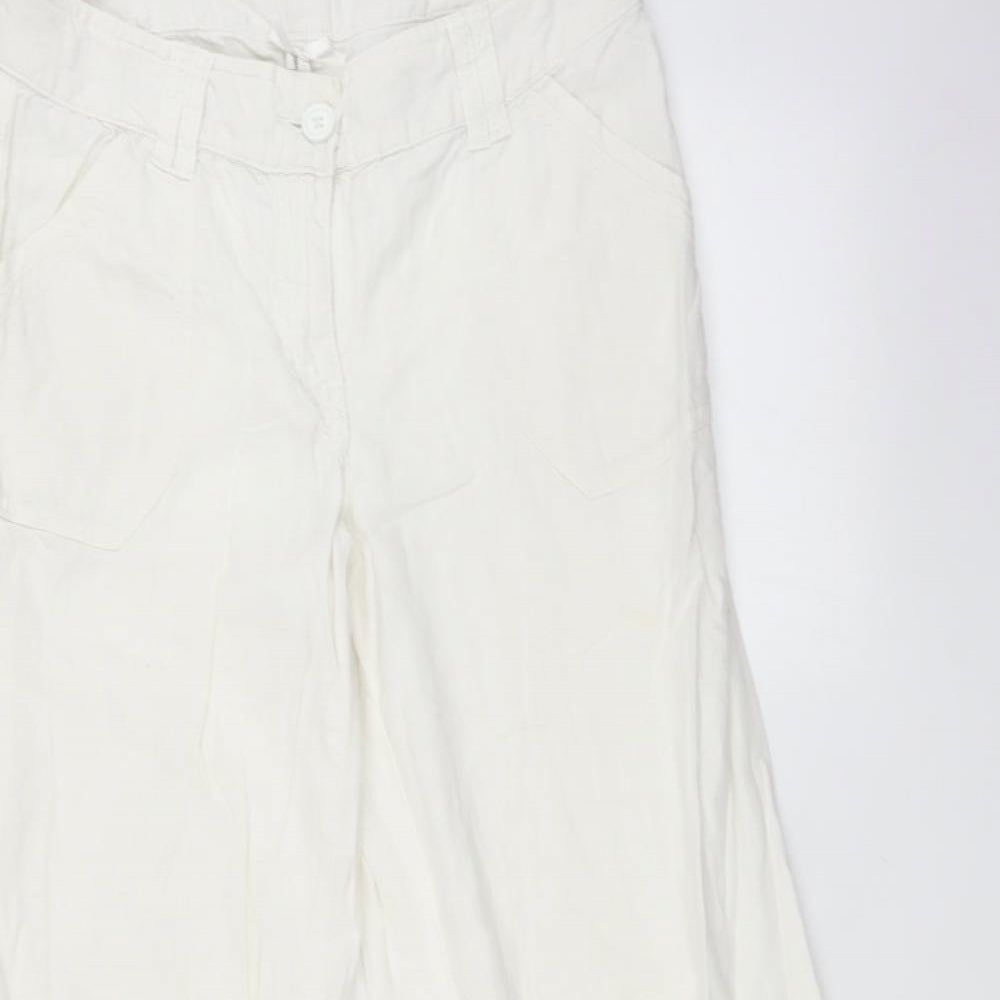 NEXT Womens White   Trousers  Size 10 L30 in