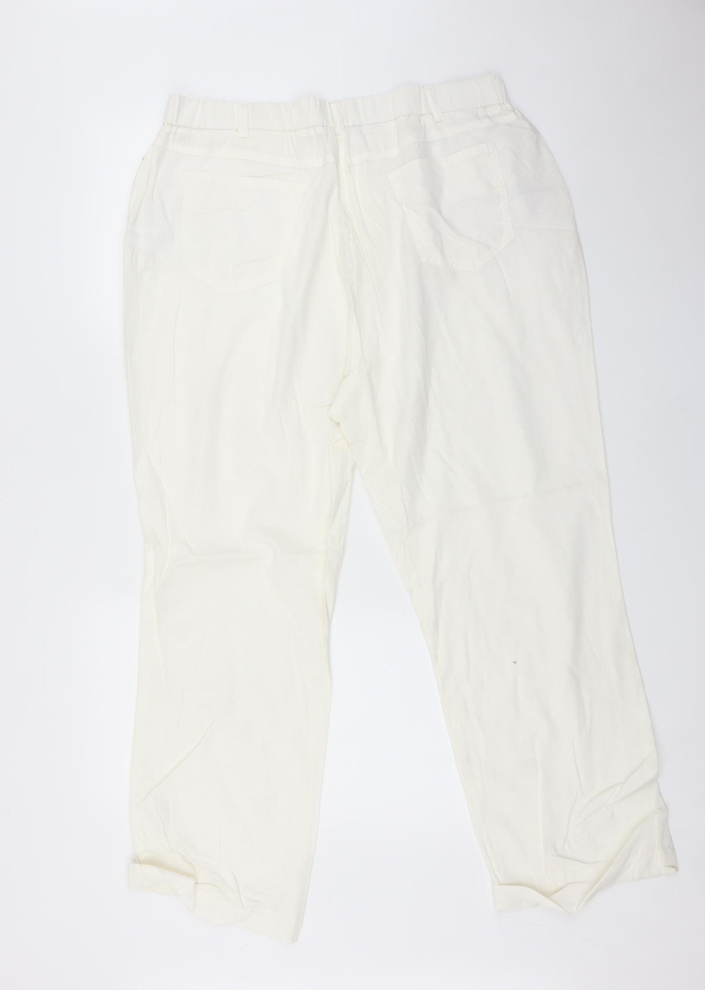 Magi waistline Womens White   Trousers  Size 18 L28 in