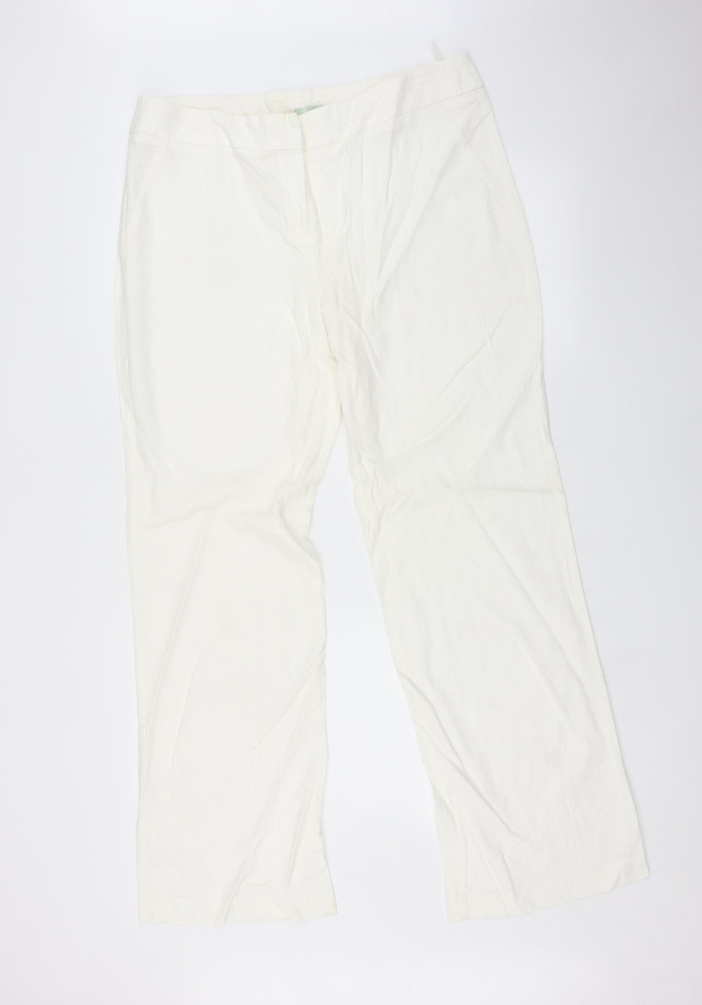 Marks and Spencer Womens White   Trousers  Size 18 L31 in