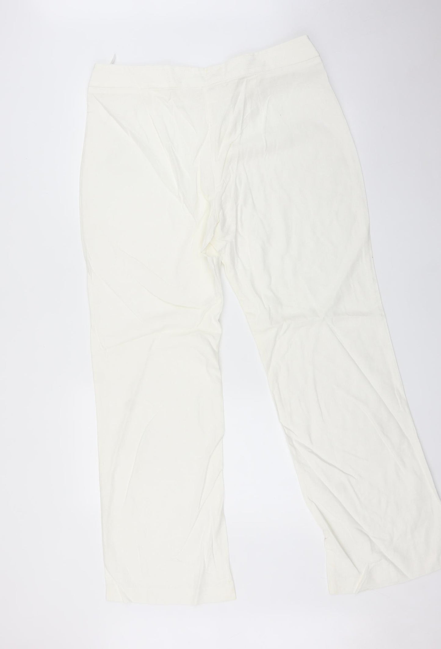 Marks and Spencer Womens White   Trousers  Size 18 L31 in