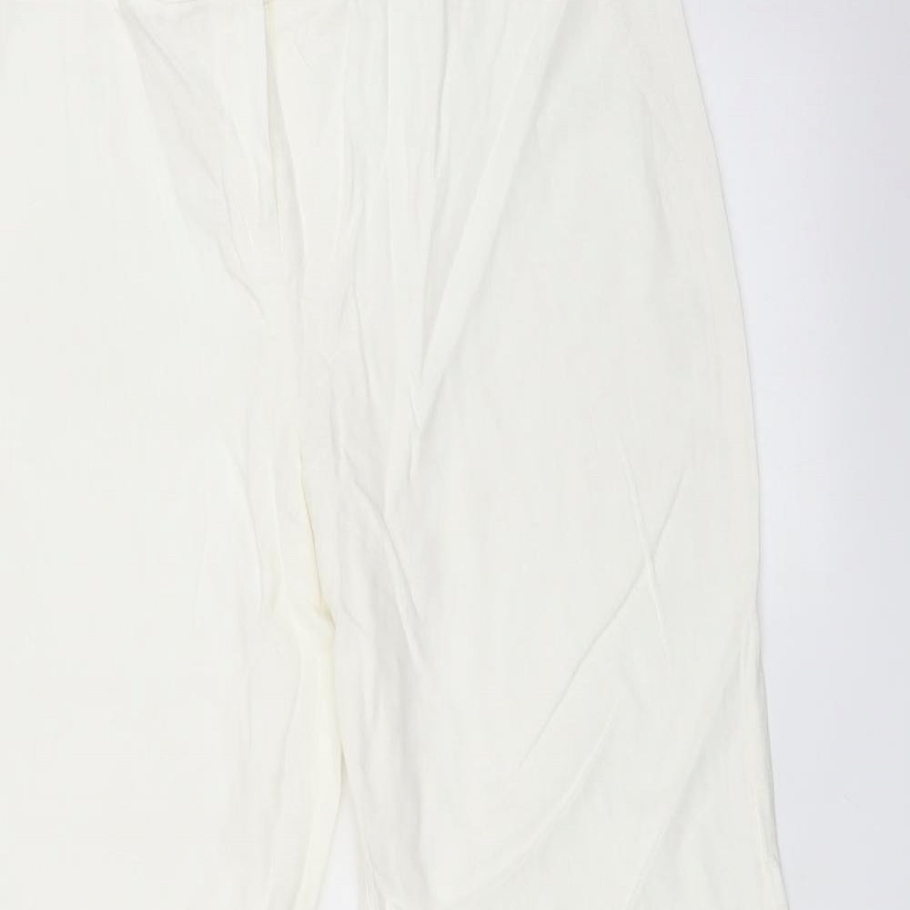 Marks and Spencer Womens White   Trousers  Size 18 L31 in