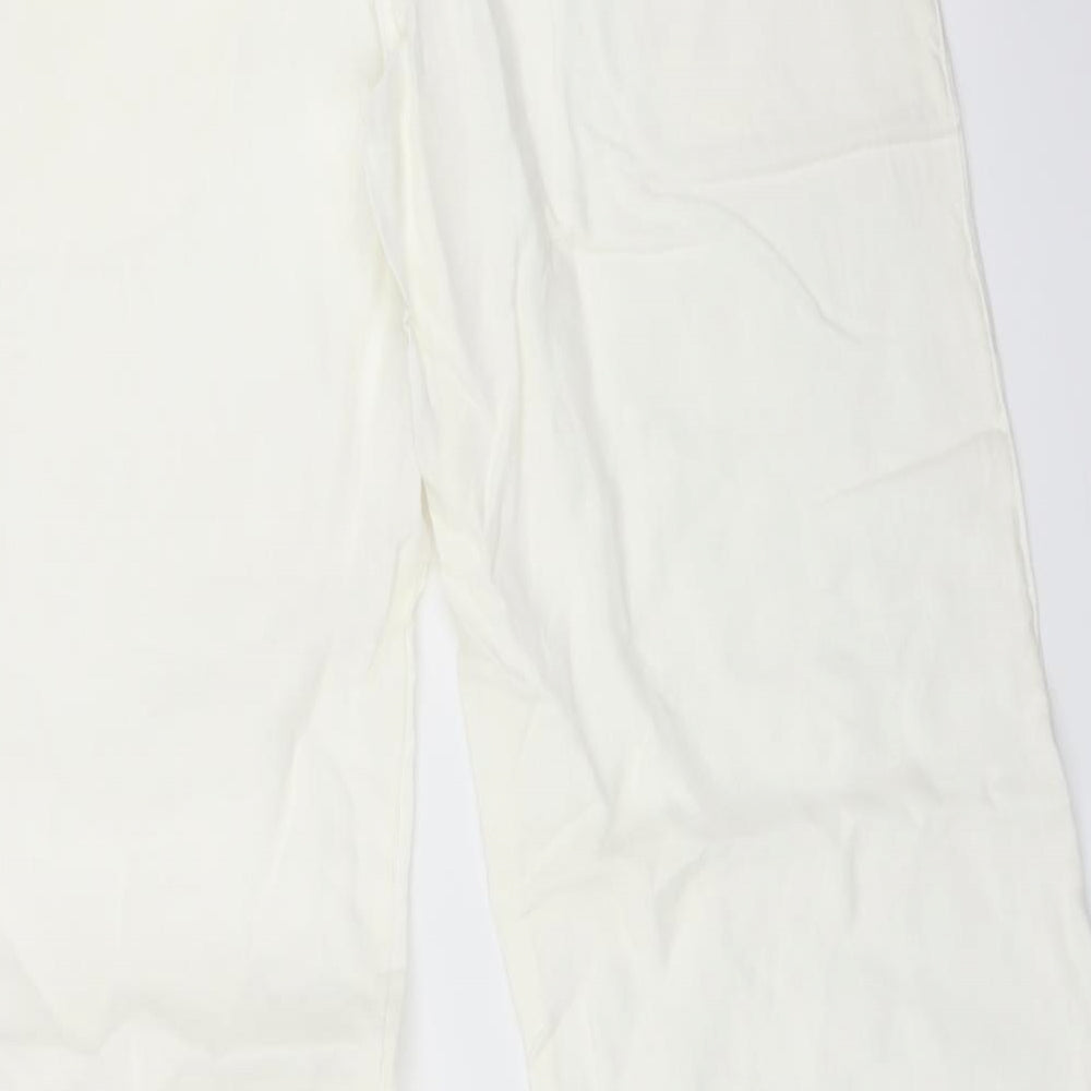 Biscote Womens White   Trousers  Size 16 L32 in