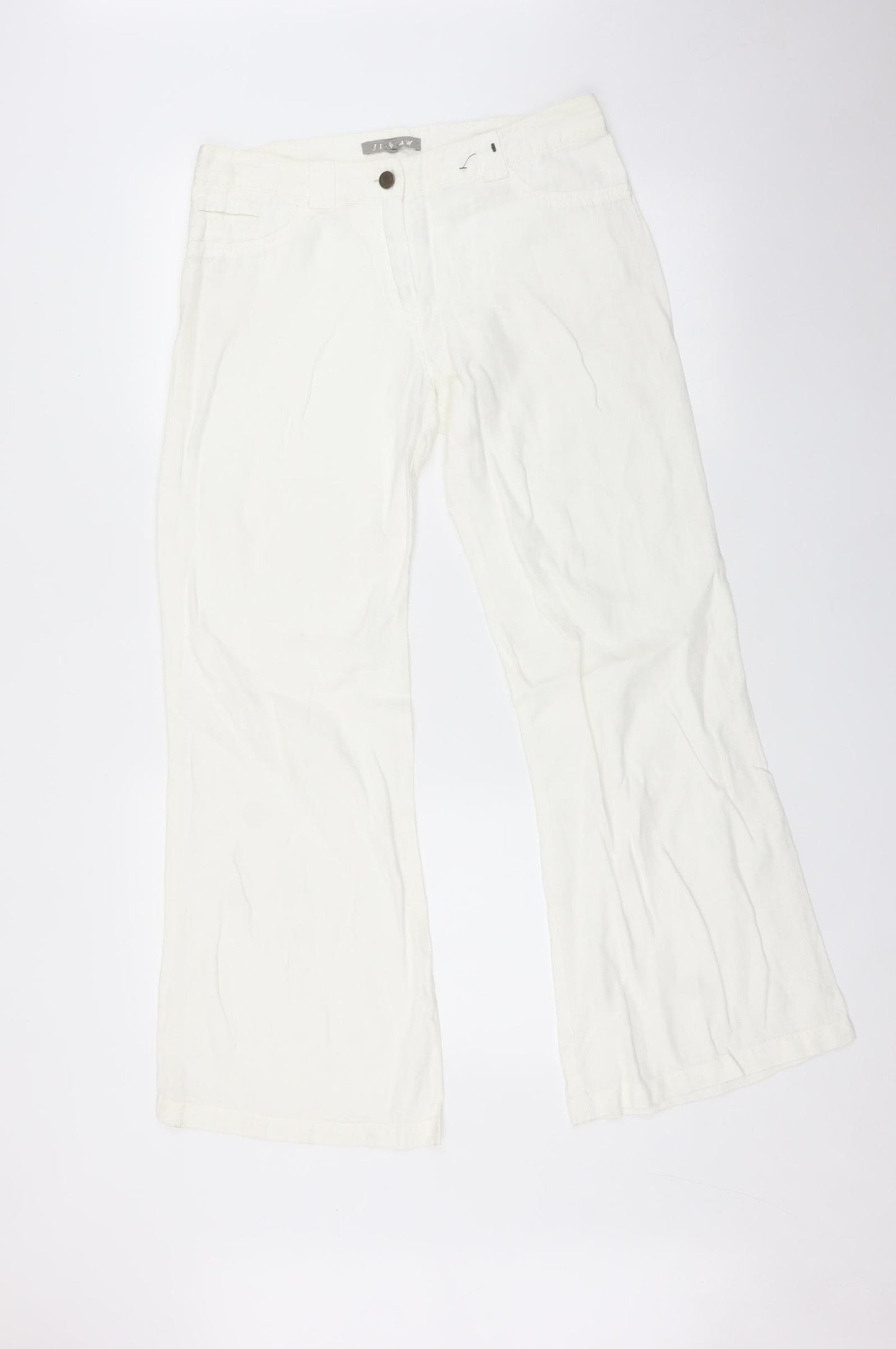 Jigsaw Womens White   Trousers  Size 8 L29 in