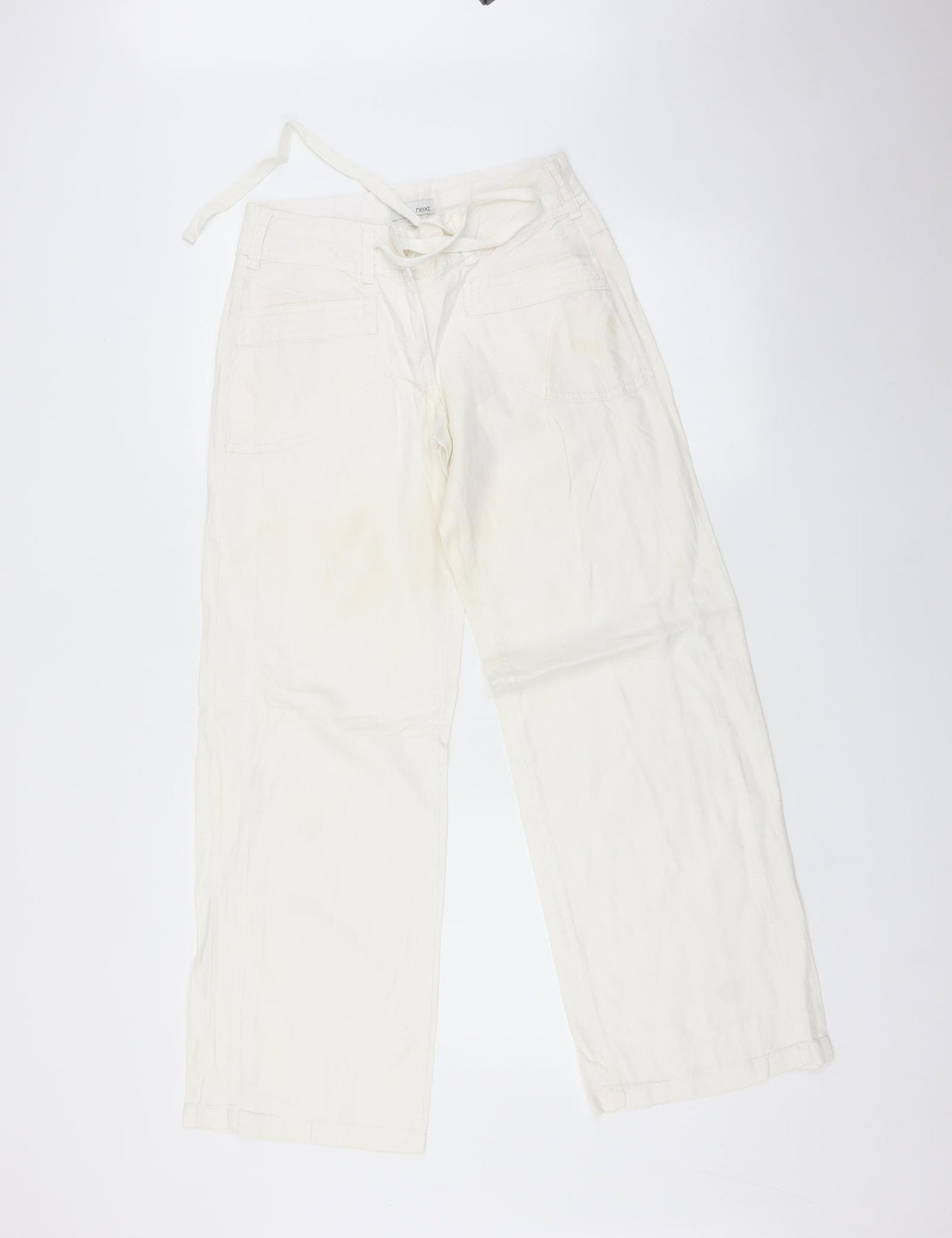 NEXT Womens White   Trousers  Size 6 L30 in