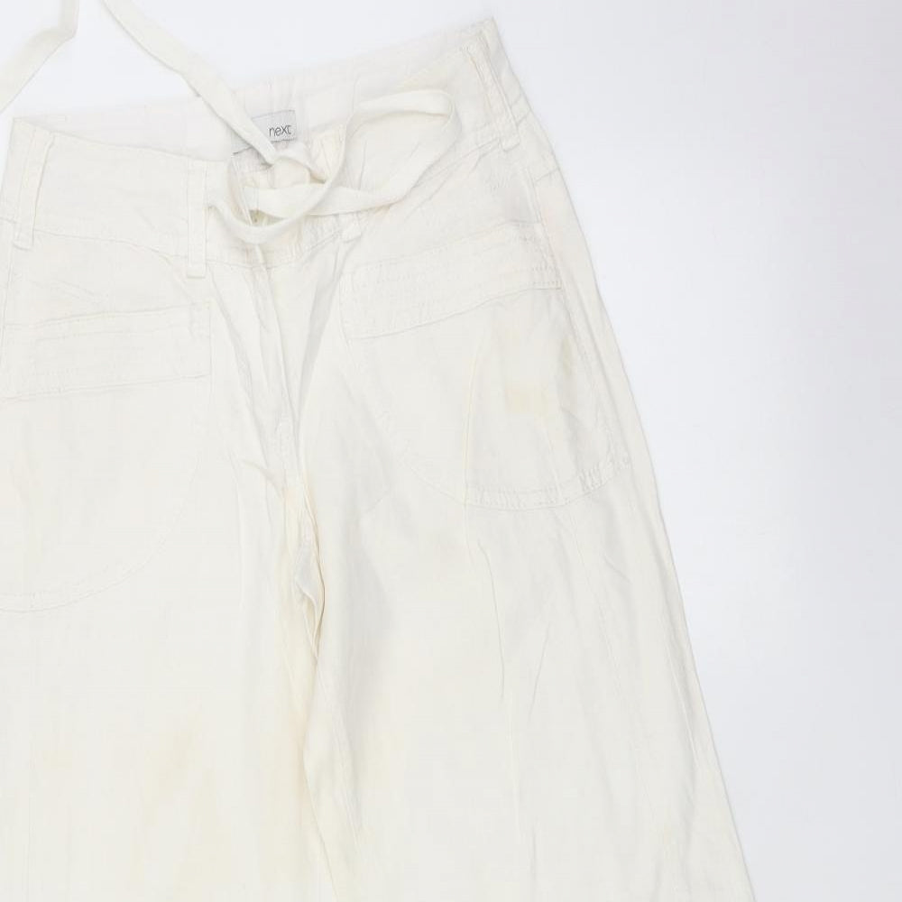 NEXT Womens White   Trousers  Size 6 L30 in
