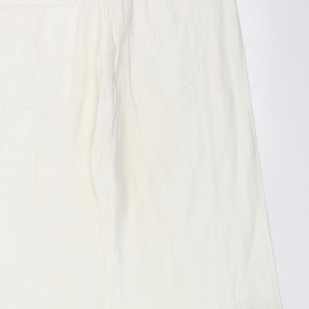 NEXT Womens White   Trousers  Size 6 L30 in