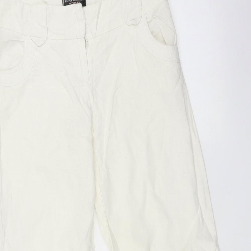 Kurt Muller Womens White   Trousers  Size 10 L29 in
