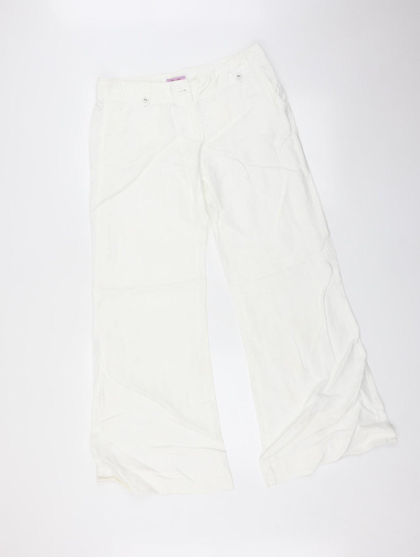 Monsoon Womens White   Trousers  Size 10 L30 in