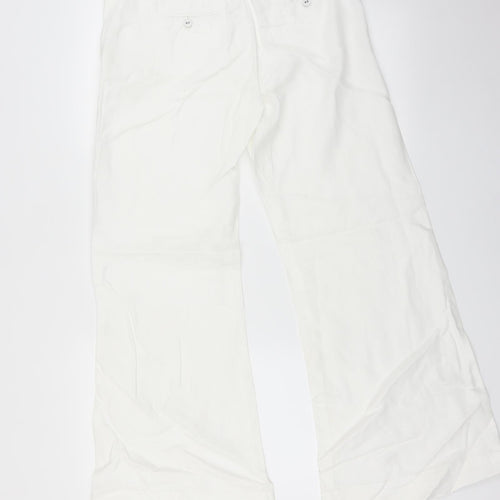 Monsoon Womens White   Trousers  Size 10 L30 in