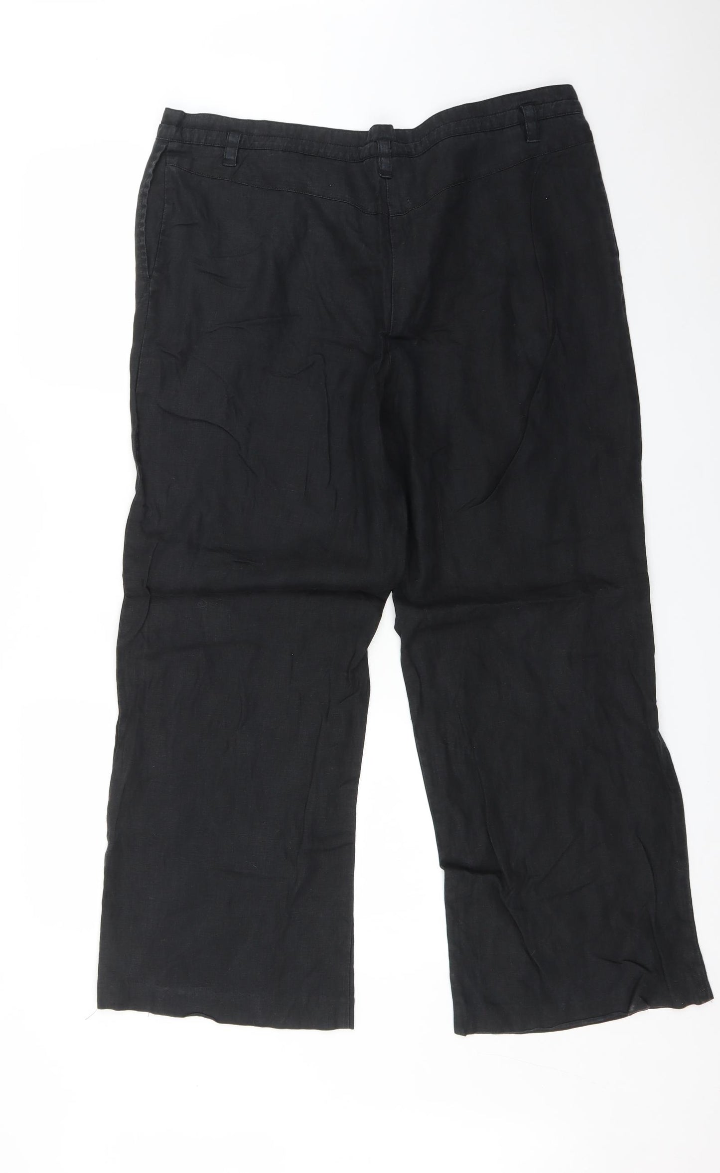 Earth Womens Black   Trousers  Size 16 L30 in