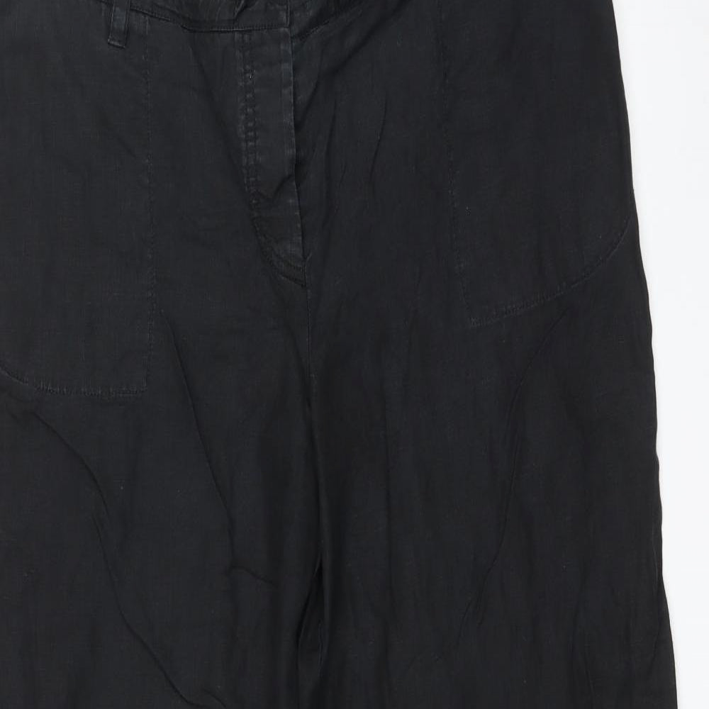 Earth Womens Black   Trousers  Size 16 L30 in
