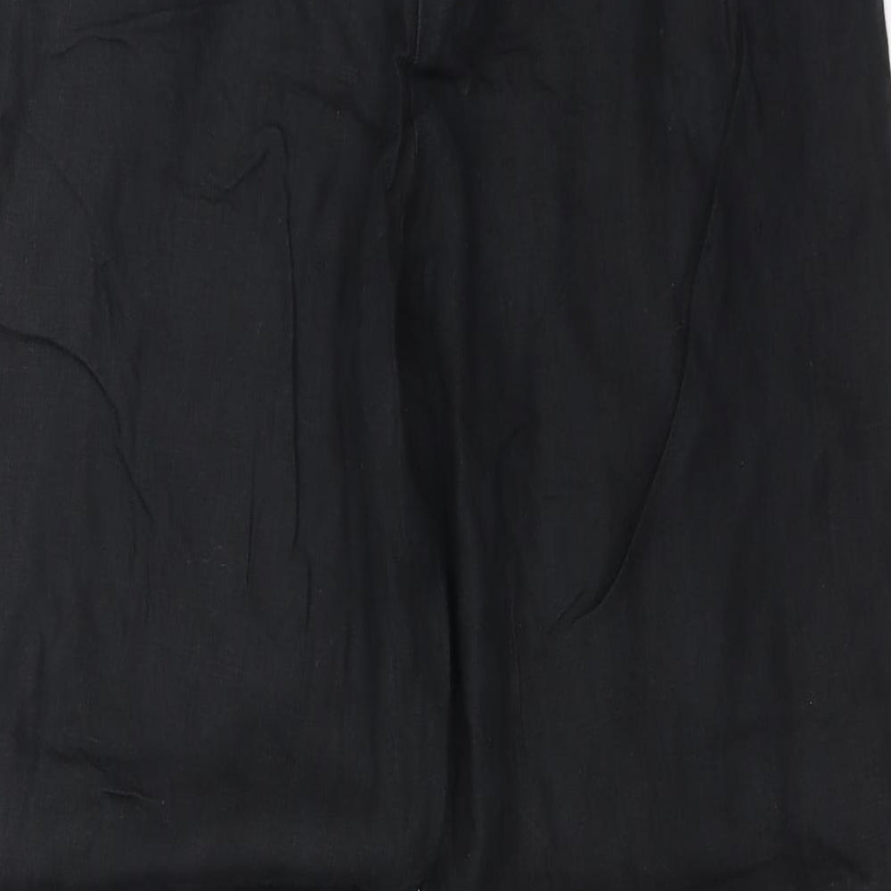 Earth Womens Black   Trousers  Size 16 L30 in