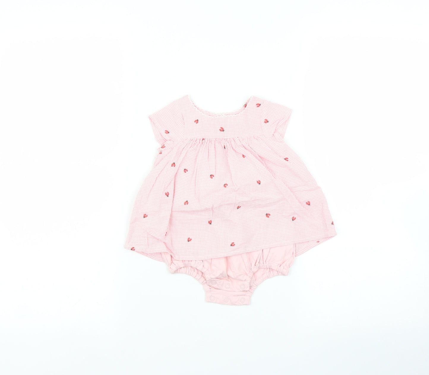 Jophn lewis Baby Pink   Fit & Flare  Size 0-3 Months  - lady bird print