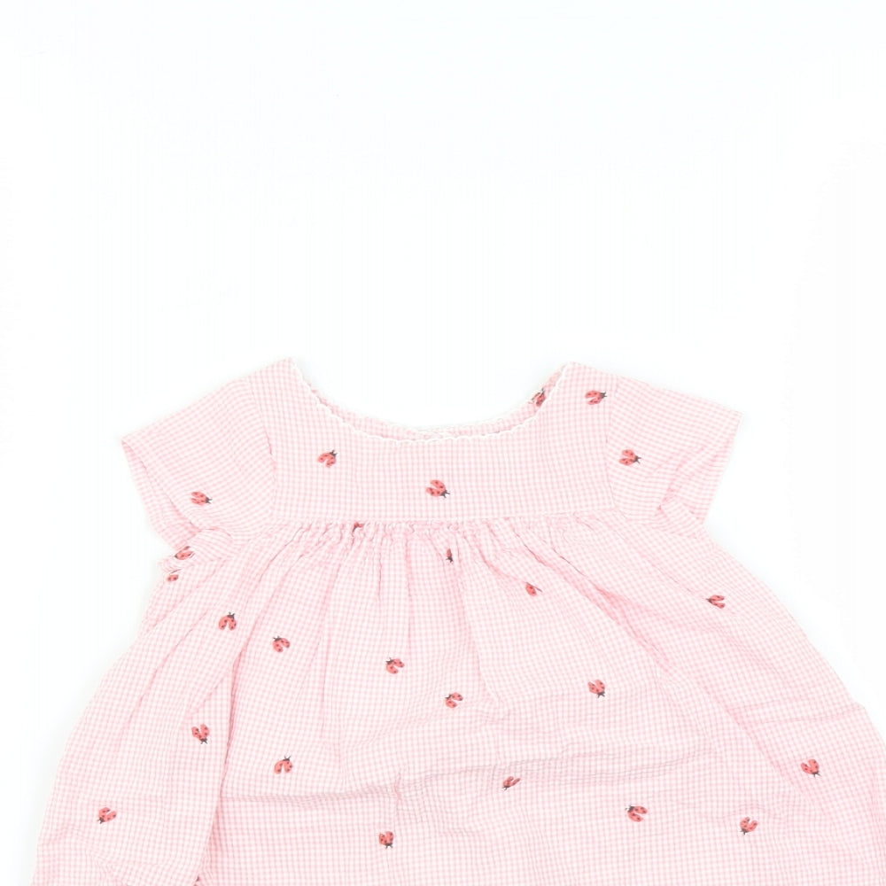 Jophn lewis Baby Pink   Fit & Flare  Size 0-3 Months  - lady bird print