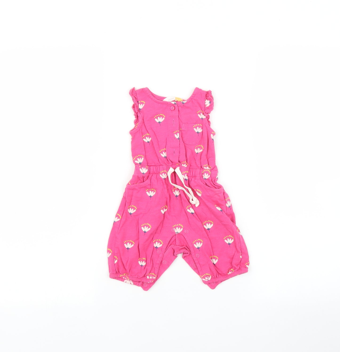 John Lewis Baby Pink Flecked  Romper One-Piece Size 0-3 Months