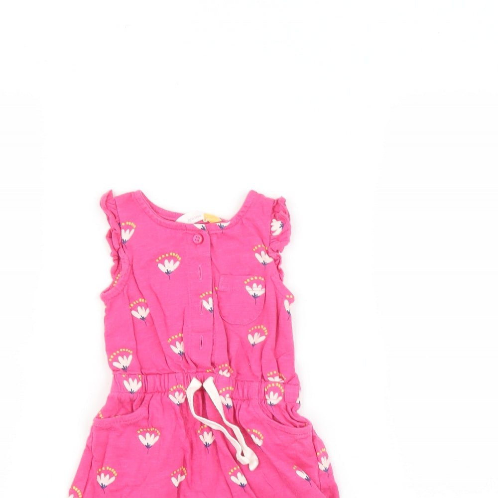 John Lewis Baby Pink Flecked  Romper One-Piece Size 0-3 Months