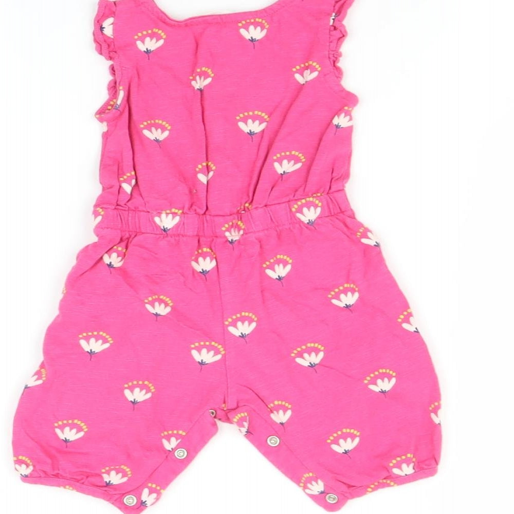 John Lewis Baby Pink Flecked  Romper One-Piece Size 0-3 Months