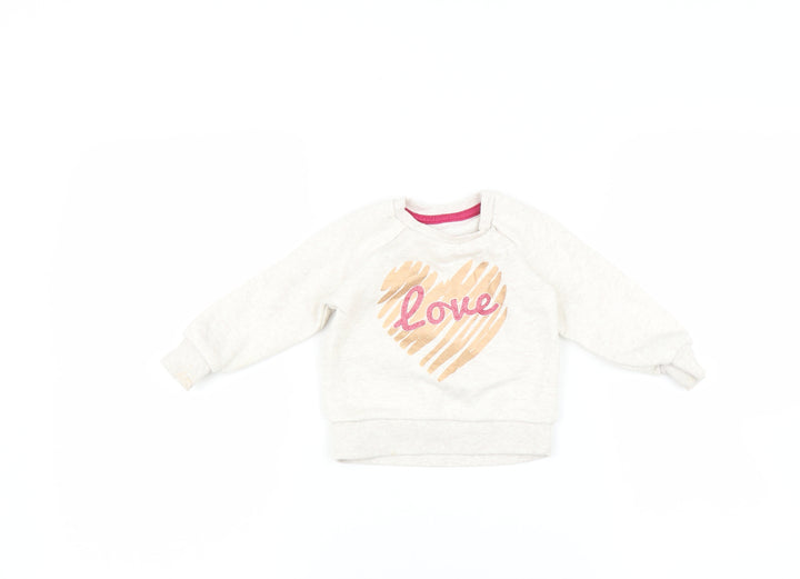Primark Baby Beige   Pullover Jumper Size 9-12 Months  - Love