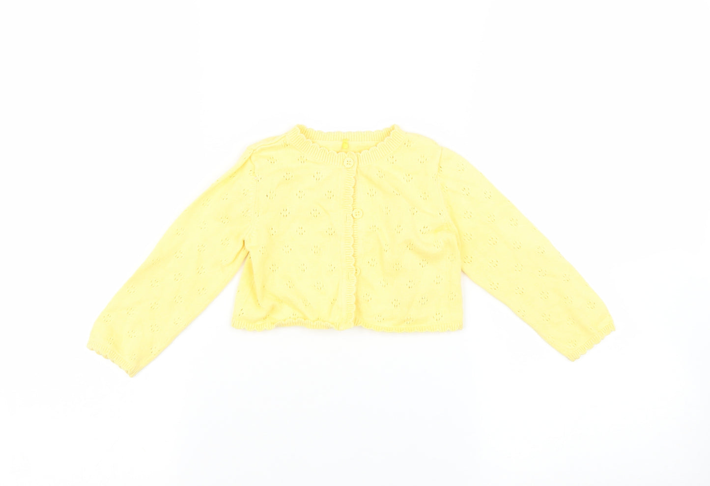 TU Baby Yellow   Cardigan Jumper Size 9-12 Months