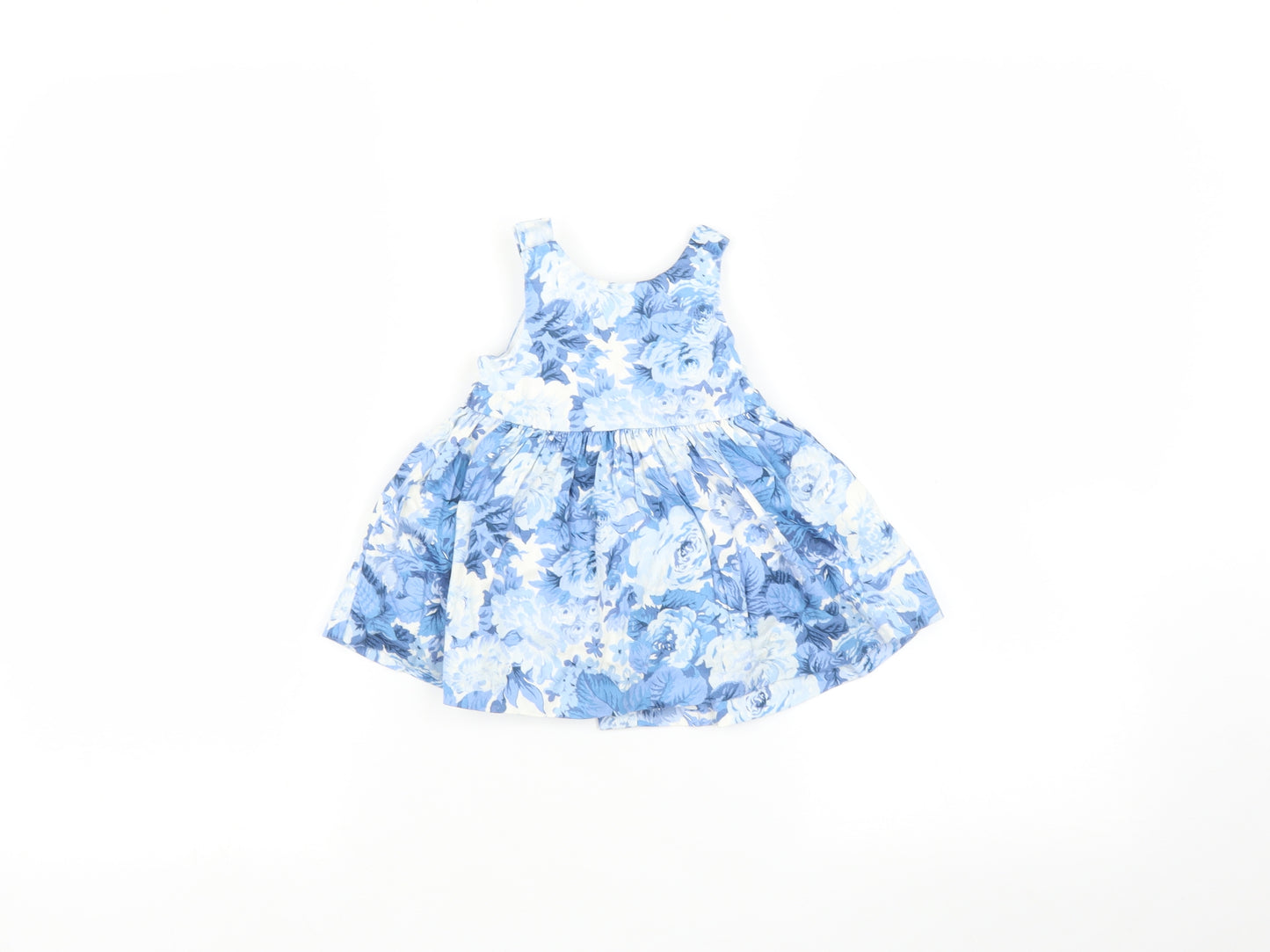 Ralph Lauren Baby Blue Floral  Fit & Flare  Size 0-3 Months