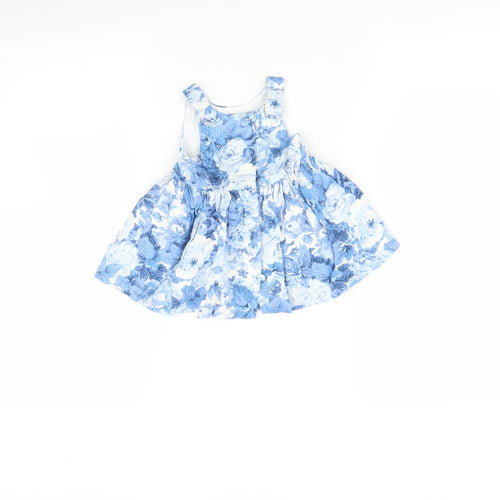 Ralph Lauren Baby Blue Floral  Fit & Flare  Size 0-3 Months