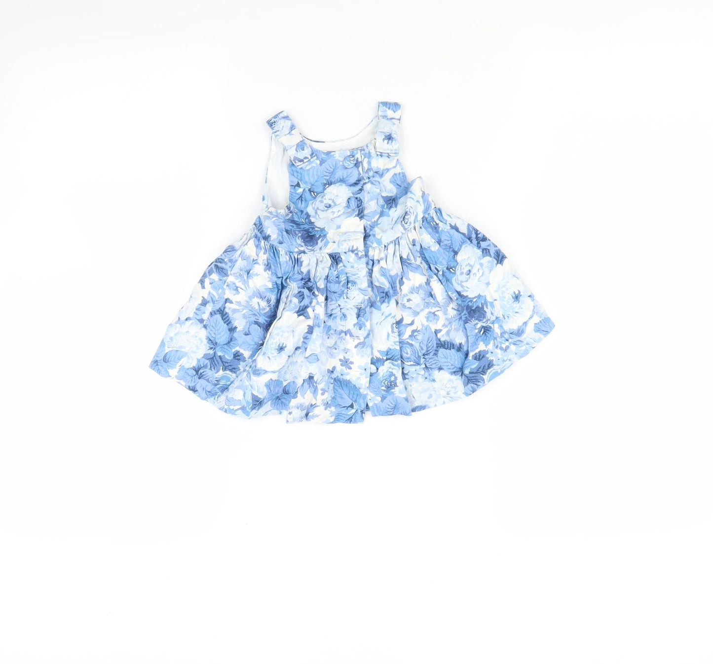 Ralph Lauren Baby Blue Floral  Fit & Flare  Size 0-3 Months