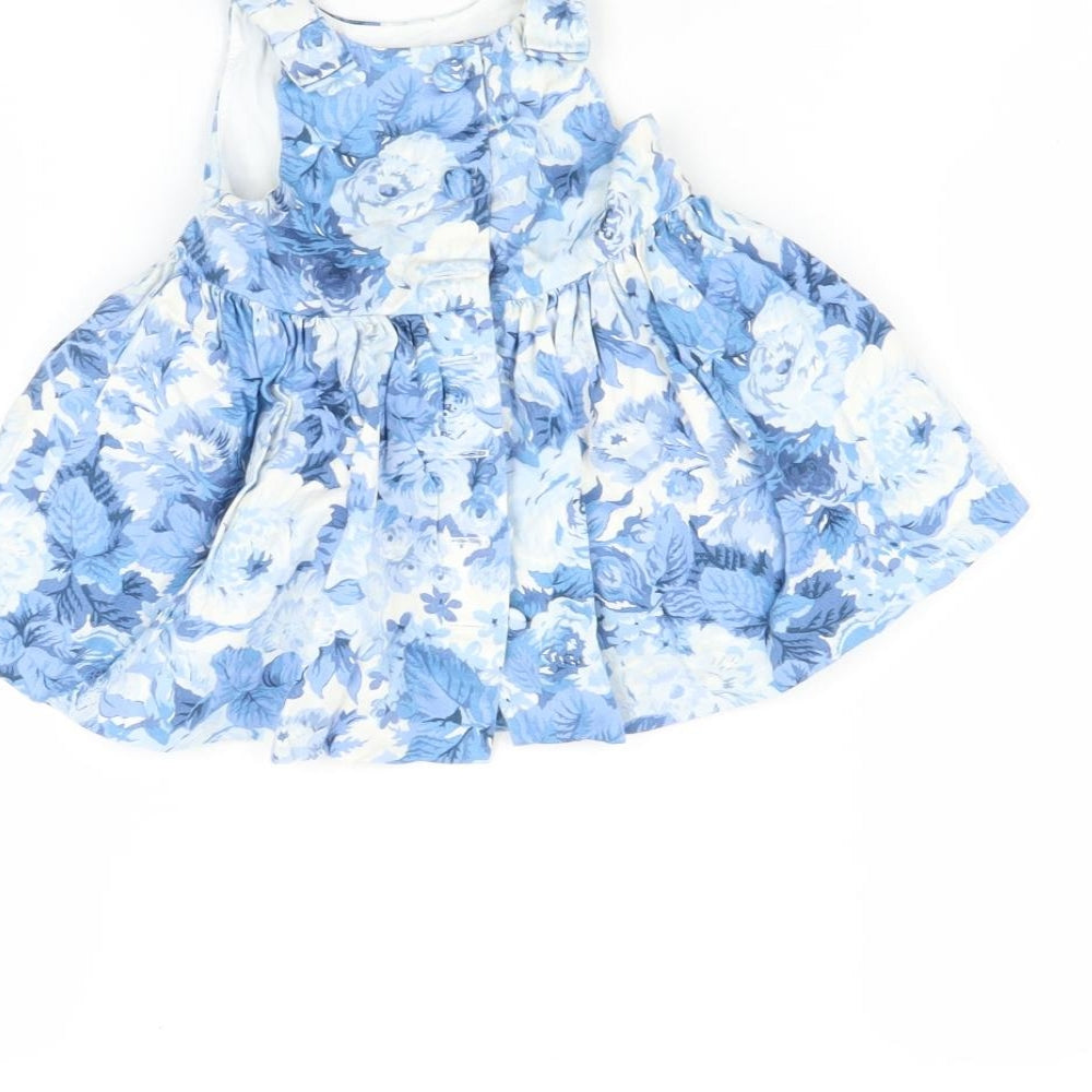 Ralph Lauren Baby Blue Floral  Fit & Flare  Size 0-3 Months
