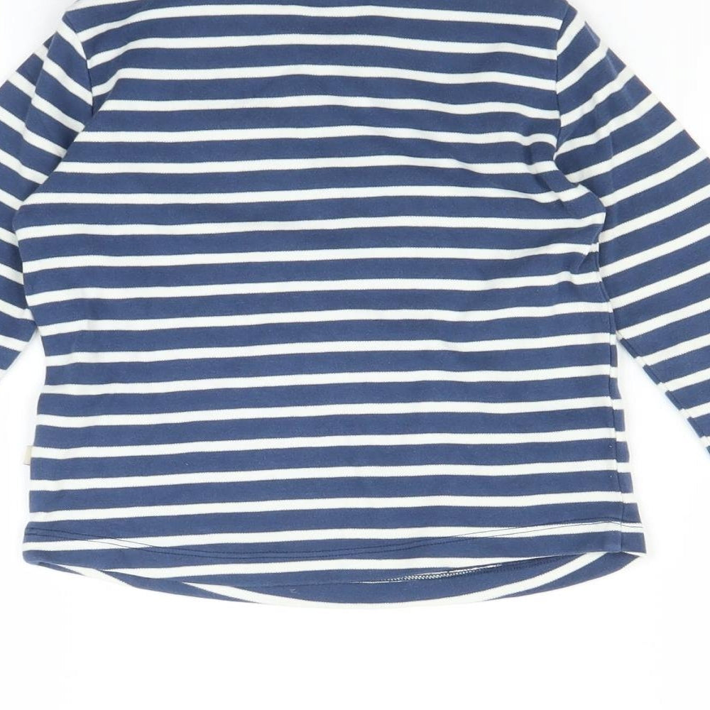 Frugl Boys Blue Striped  Basic T-Shirt Size 3-4 Years  - Snowman