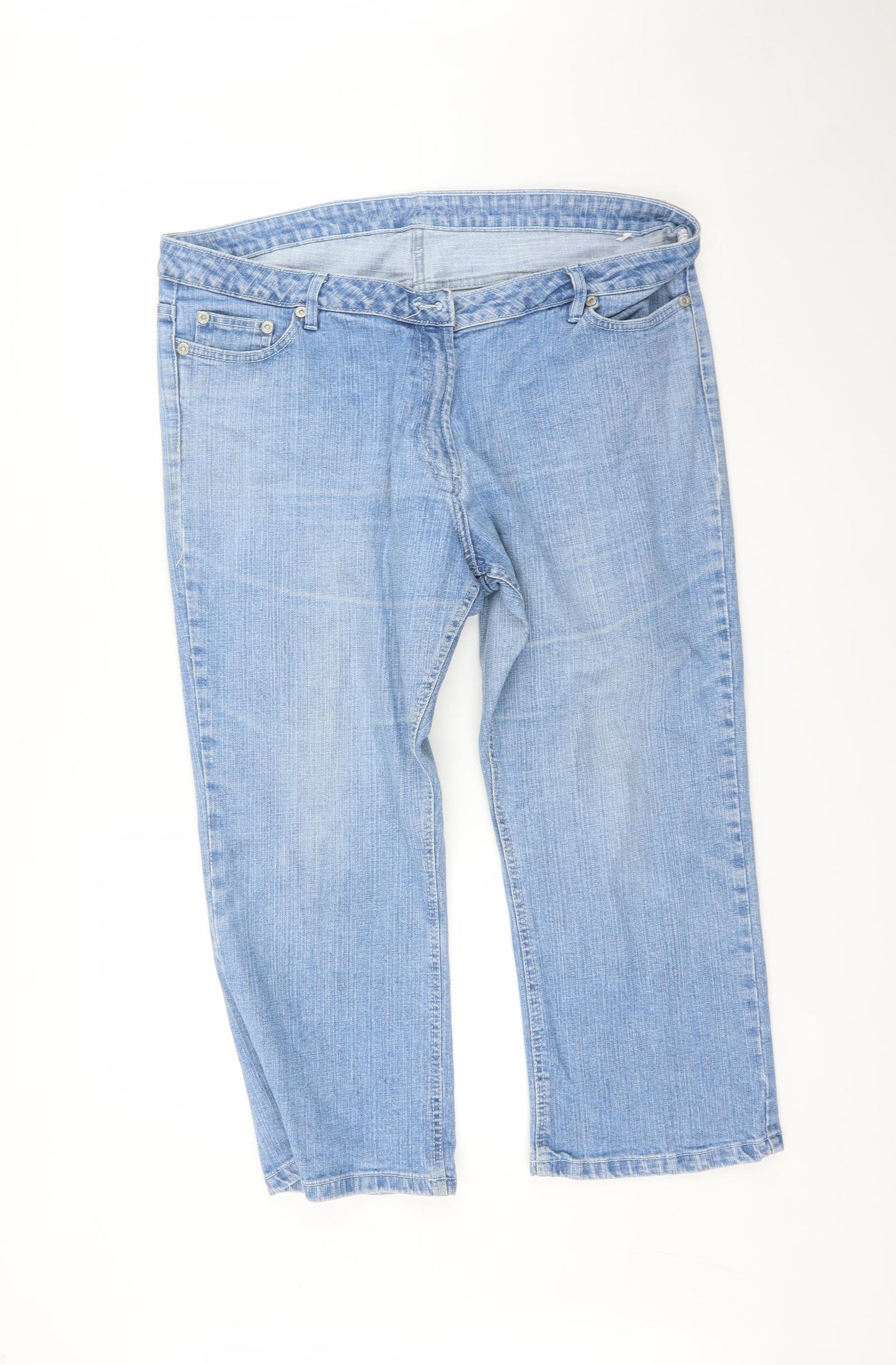 BHS Womens Blue   Cropped Jeans Size 18 L25 in