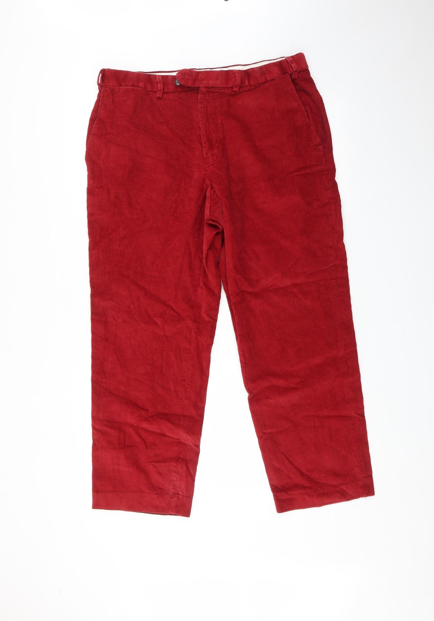 Marks and Spencer Mens Red   Trousers  Size 36 L31 in