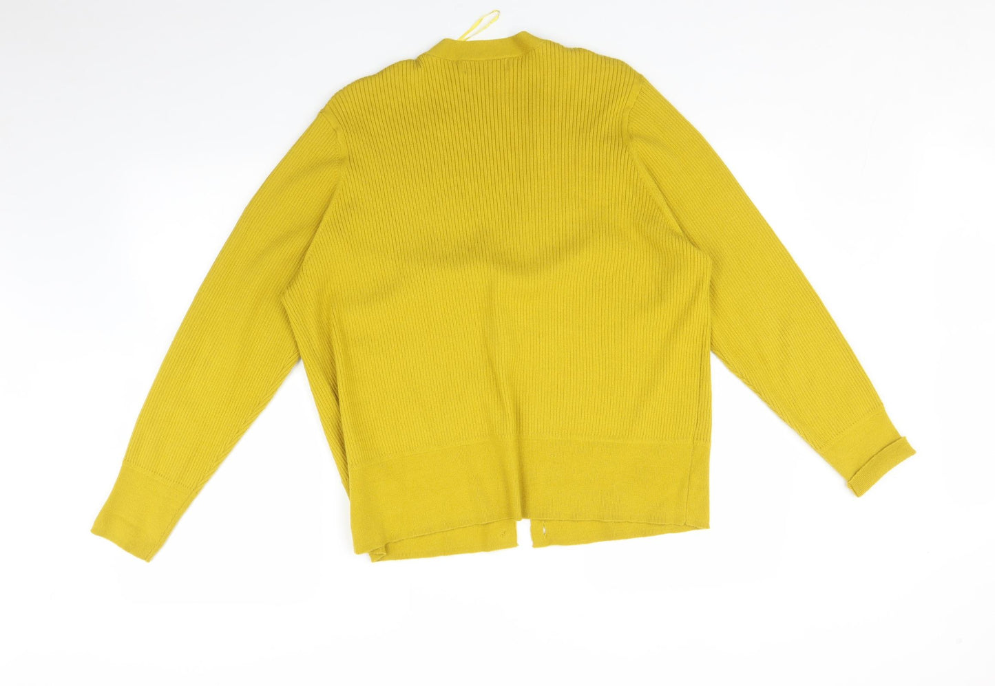 Marks and Spencer Womens Yellow   Cardigan Jumper Size 22
