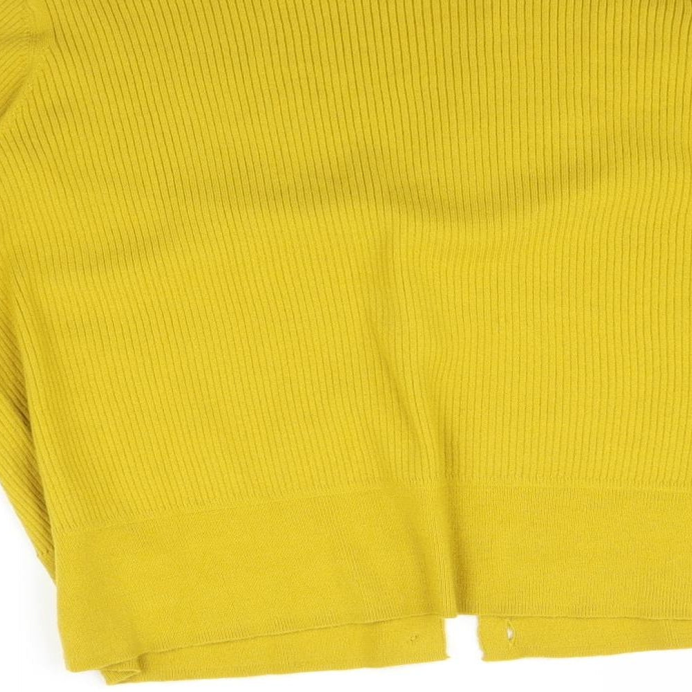 Marks and Spencer Womens Yellow   Cardigan Jumper Size 22