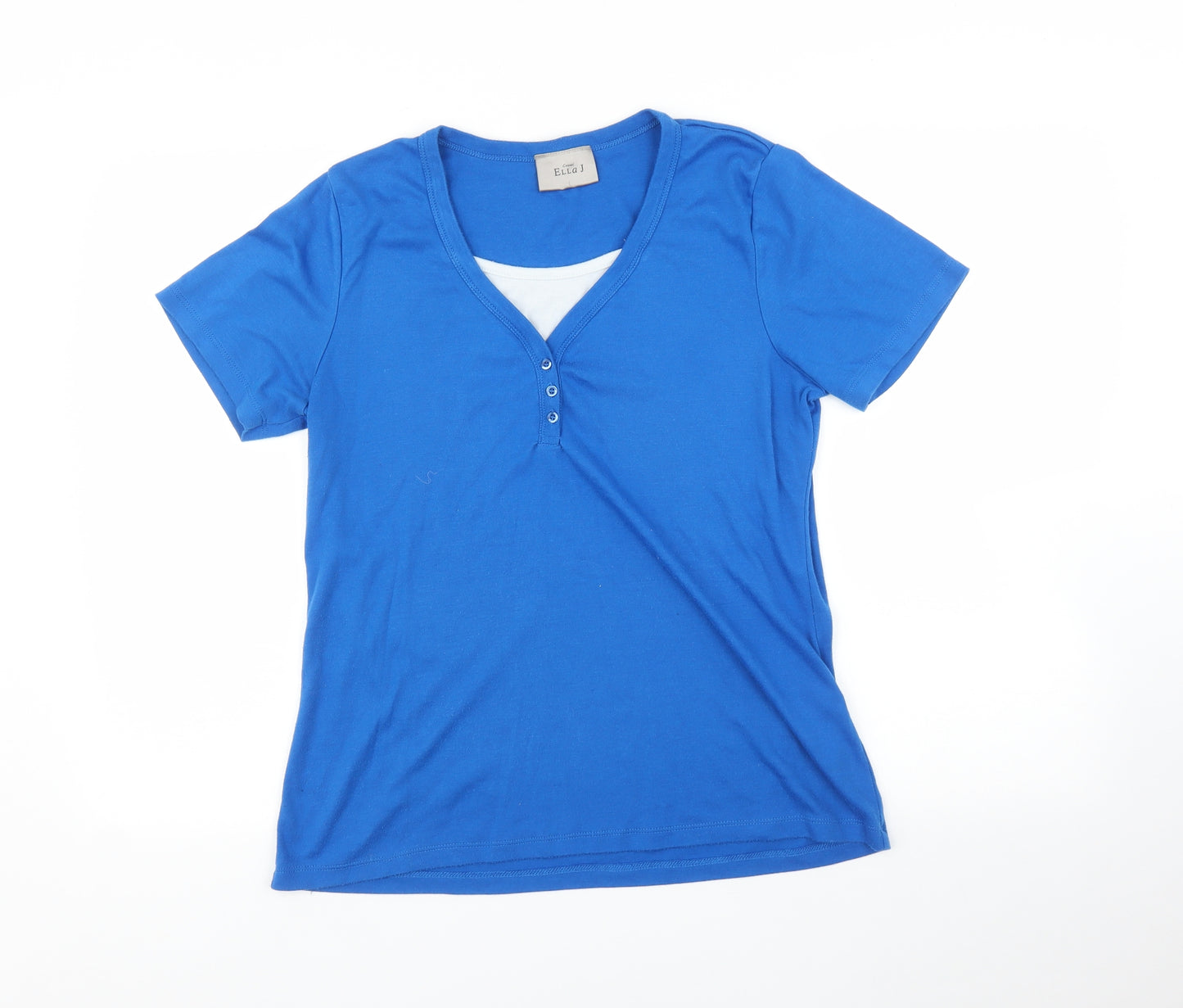 Ella J Womens Blue   Basic T-Shirt Size M