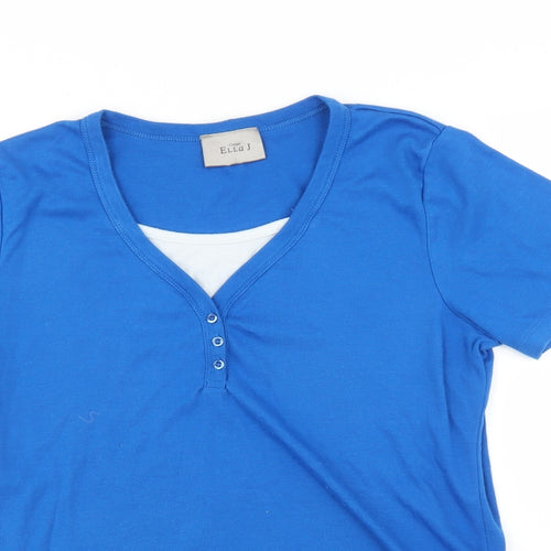 Ella J Womens Blue   Basic T-Shirt Size M