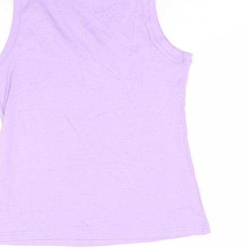Ella j Womens Purple   Basic T-Shirt Size M