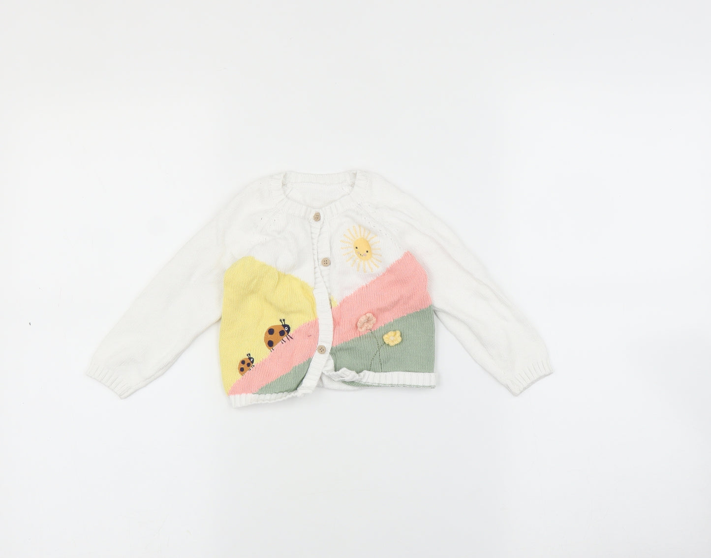 Nutmeg Baby Multicoloured Geometric  Cardigan Jumper Size 9-12 Months  - Ladybird