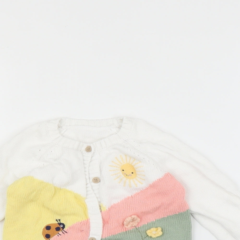 Nutmeg Baby Multicoloured Geometric  Cardigan Jumper Size 9-12 Months  - Ladybird