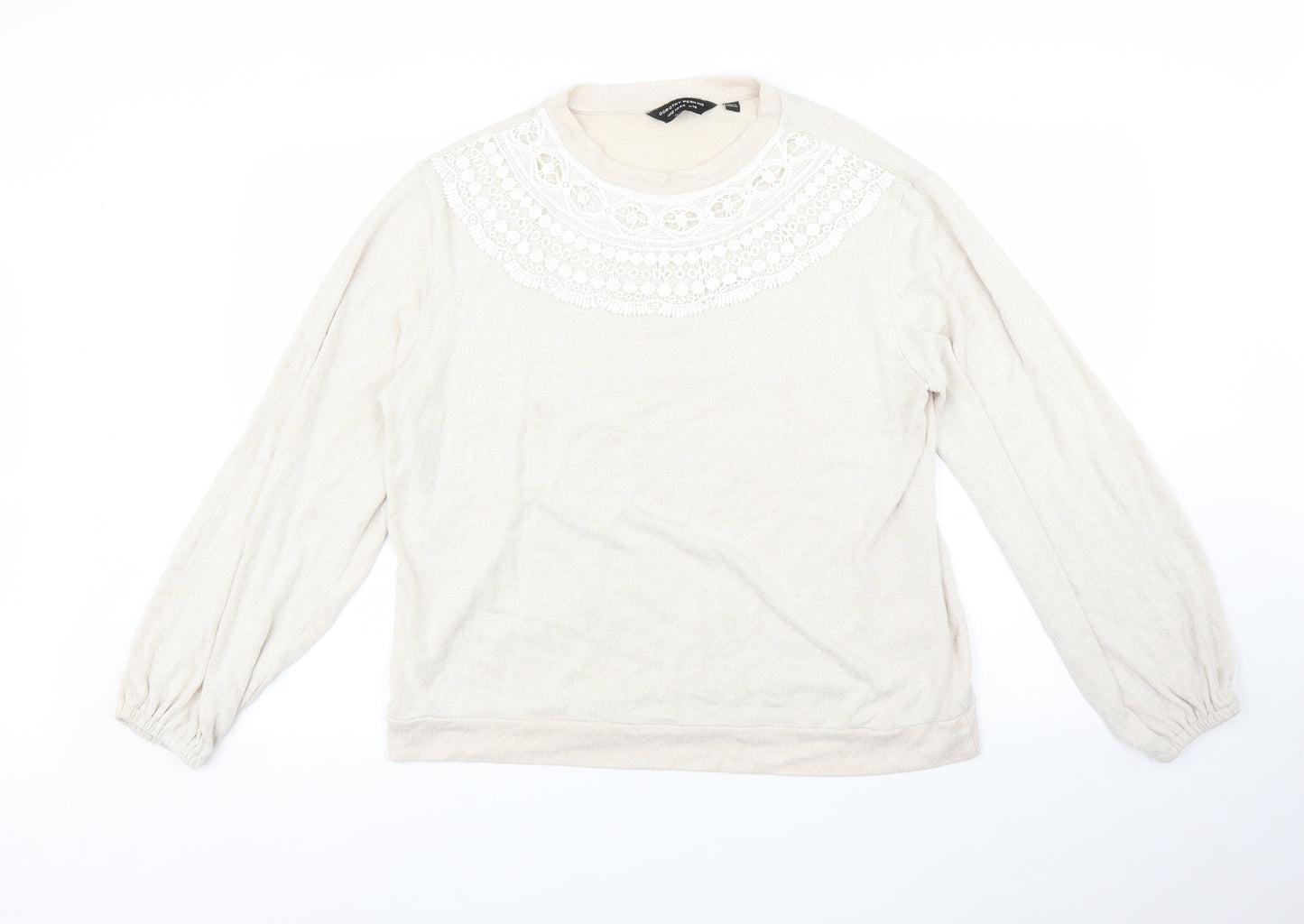 Dorothy Perkins Womens Beige   Pullover Jumper Size 16