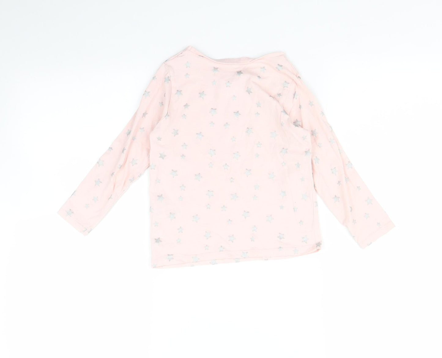 George Girls Pink   Basic T-Shirt Size 4-5 Years  - Star print